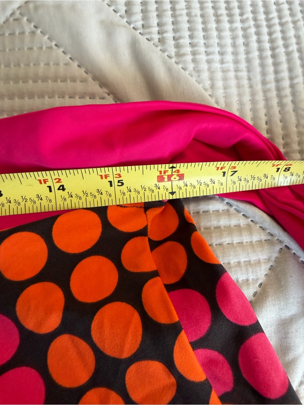 Victoria Secrets Hot Pink and Orange polka Dot Bikini Bottom with Cover up - Picture 7 of 11
